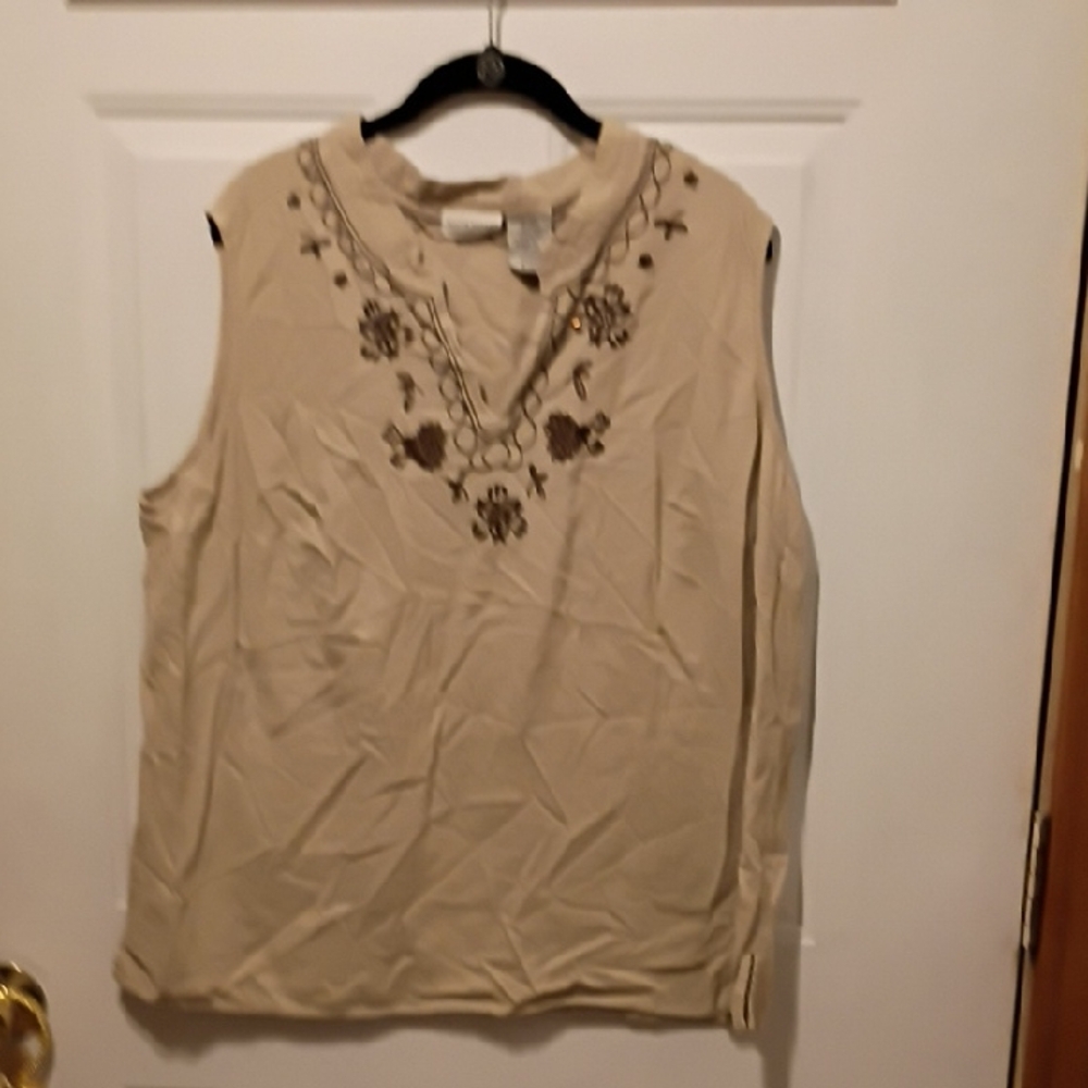 White Stag Cream Floral Embroidered Blouse